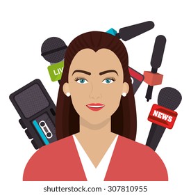 Digital journalism design, vector illustration eps 10.