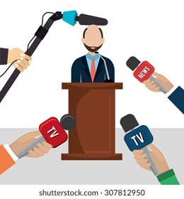 Digital journalism design, vector illustration eps 10.