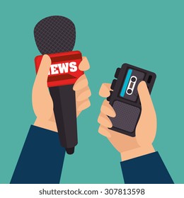 Digital journalism design, vector illustration eps 10.