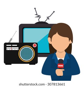 Digital journalism design, vector illustration eps 10.
