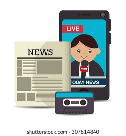 Digital journalism design, vector illustration eps 10.