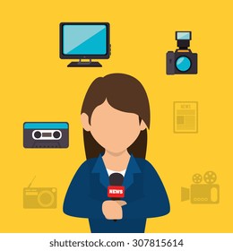 Digital journalism design, vector illustration eps 10.
