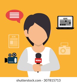 Digital journalism design, vector illustration eps 10.