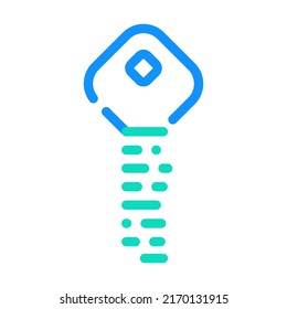 digital key color icon vector. digital key sign. isolated symbol illustration