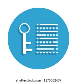 digital key icon in badge style. One of cyber security collection icon can be used for UI, UX