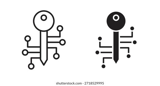 Digital key icon concept for infographic, website or app.