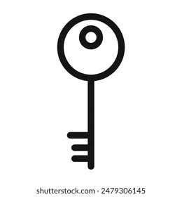 Digital Key Icon Ideal for Security and Authentication