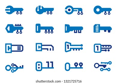 Digital key icon. License code of Programs.