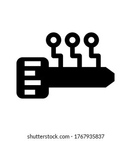 digital key  icon or logo isolated sign symbol vector illustration - high quality black style vector icons
