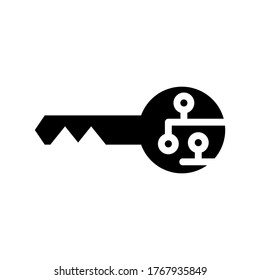 digital key  icon or logo isolated sign symbol vector illustration - high quality black style vector icons
