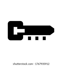 digital key  icon or logo isolated sign symbol vector illustration - high quality black style vector icons
