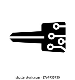 digital key  icon or logo isolated sign symbol vector illustration - high quality black style vector icons
