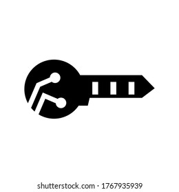 digital key  icon or logo isolated sign symbol vector illustration - high quality black style vector icons
