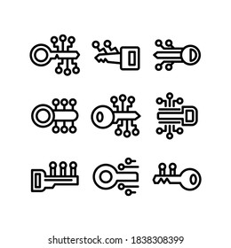 digital key icon or logo isolated sign symbol vector illustration - Collection of high quality black style vector icons
