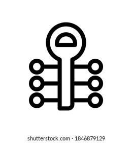 digital key icon or logo isolated sign symbol vector illustration - high quality black style vector icons

