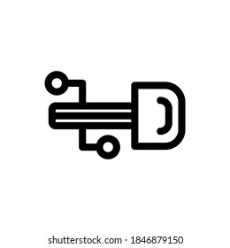 digital key icon or logo isolated sign symbol vector illustration - high quality black style vector icons
