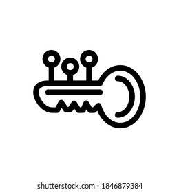 digital key icon or logo isolated sign symbol vector illustration - high quality black style vector icons
