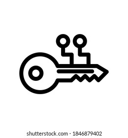digital key icon or logo isolated sign symbol vector illustration - high quality black style vector icons
