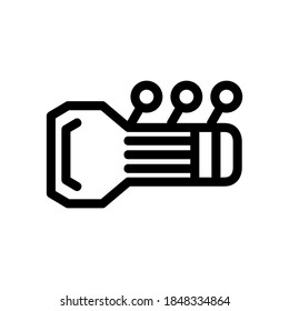 icono de clave digital o logotipo símbolo de signo aislado ilustración vectorial - iconos vectoriales de estilo negro de alta calidad
