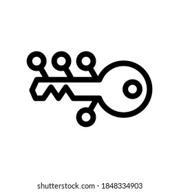 digital key icon or logo isolated sign symbol vector illustration - high quality black style vector icons

