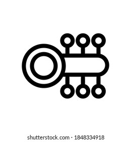 digital key icon or logo isolated sign symbol vector illustration - high quality black style vector icons
