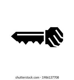 icono de clave digital o logotipo símbolo de signo aislado ilustración vectorial - iconos vectoriales de estilo negro de alta calidad
