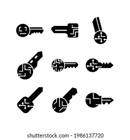 digital key icon or logo isolated sign symbol vector illustration - Collection of high quality black style vector icons
