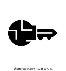 digital key icon or logo isolated sign symbol vector illustration - high quality black style vector icons
