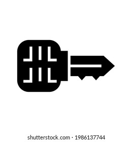 digital key icon or logo isolated sign symbol vector illustration - high quality black style vector icons
