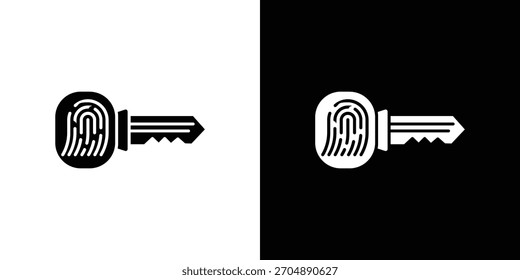 Vetor de silhueta de ícone de chave digital em cores pretas. estilo de design de logotipo de símbolo plano