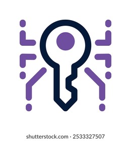 digitales Schlüsselsymbol. Vektorsymbol mit zwei Tönen für Ihre Website, Ihr Handy, Ihre Präsentation und Ihr Logo-Design.