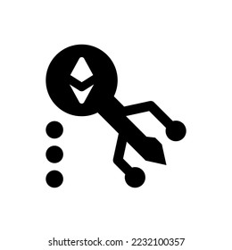 Digital key icon (vector illustration)