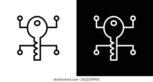 Digital key icon vector illustration EPS