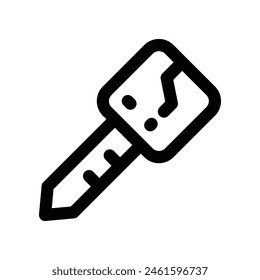 digital key icon. vector line icon for your website, mobile, presentation, and logo design.