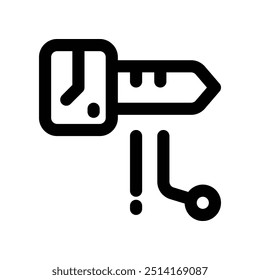 digital key icon. vector line icon for your website, mobile, presentation, and logo design.