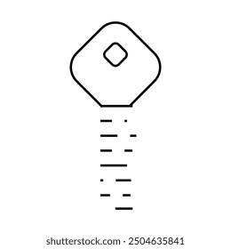 digital key line icon vector. digital key sign. isolated contour symbol black illustration