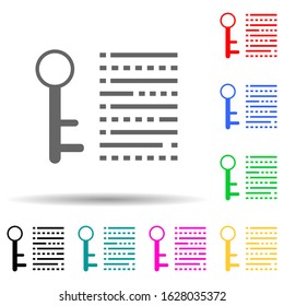 digital key multi color style icon. Simple glyph, flat vector of cyber security icons for ui and ux, website or mobile application