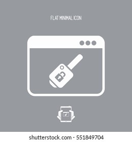 Digital key - Vector flat icon