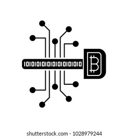 Digital key vector icon