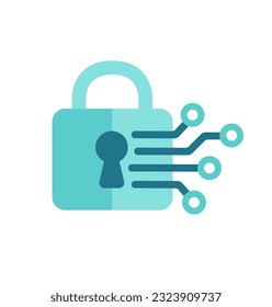 Digital key vector icon illustration