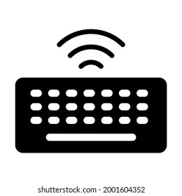 Icono vector de teclado digital: ilustración vectorial de alta calidad de estilo glifo.