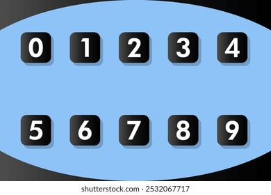 Ícone de conjunto de números do teclado numérico