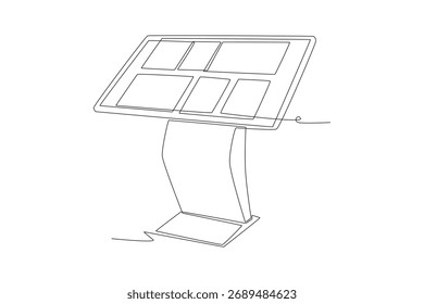 Digital kiosks concept one-line drawing