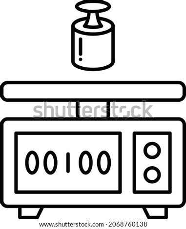 Digital kitchen scale Concept, strain gauge scale Vector Icon Design, Weight Measuring device Error Symbol, Mass balances Sign, calibration and Vibration Stock Illustration