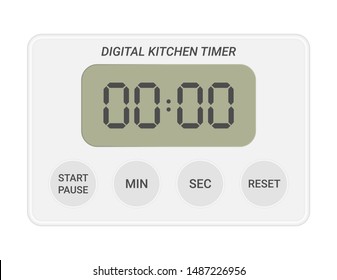 Digital Kitchen Timer Vector Illustration EPS10.