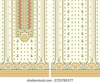 Digital Kurti Parte delantera y parte trasera Illustrator Diseño de Vector
