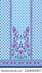 digital  kurti  front part illustrator vector design