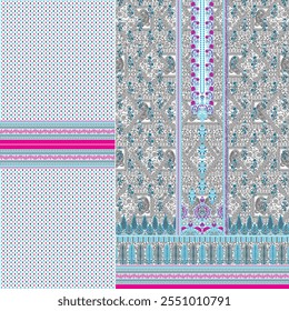 ilustrador de parte frontal kurti digital design vetorial