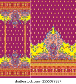 digital  kurti  front part illustrator vector design