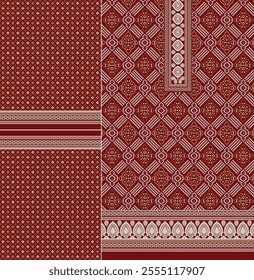 digital  kurti  front part illustrator vector design